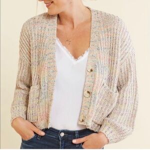 BB Dakota Double Rainbow Cardigan -Like New